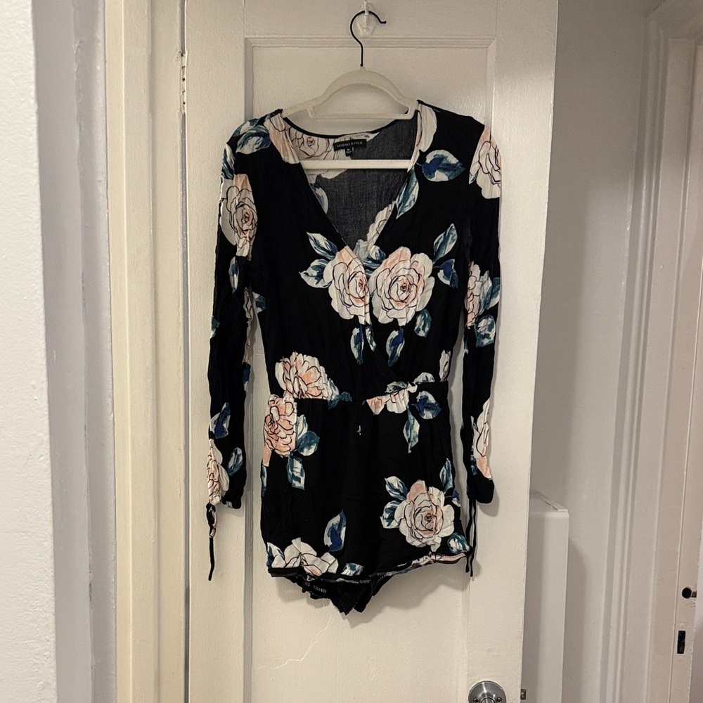 Kendall & Kylie - Black Floral Romper/Jumper